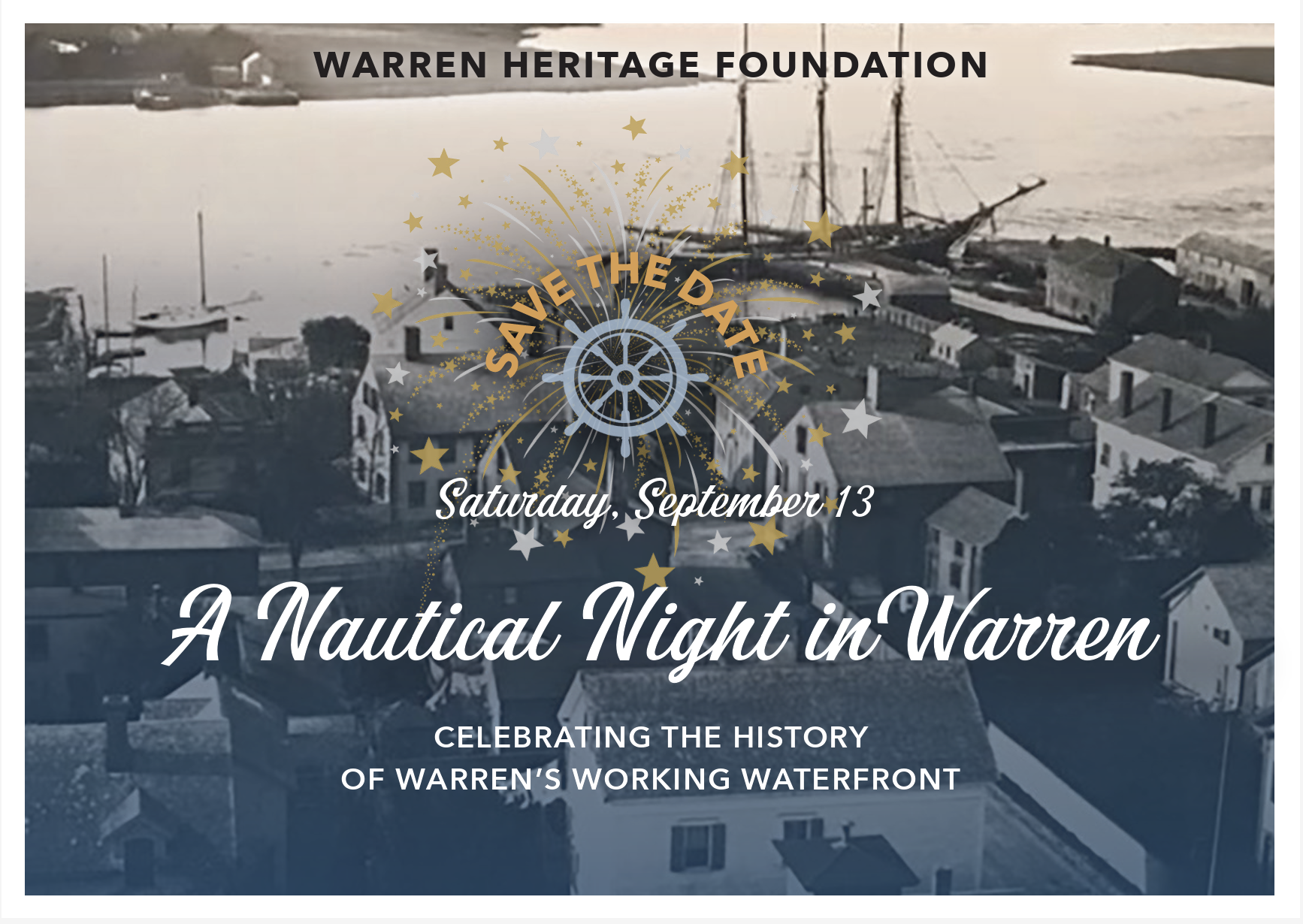 warren heritage foundation 2025 gala save the date post card